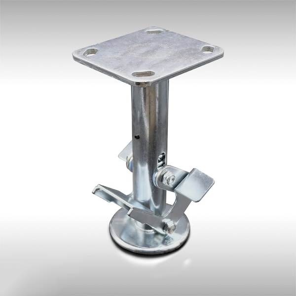 8" Stainless Steel Double Pedal Floor Truck Lck w/Top Plate